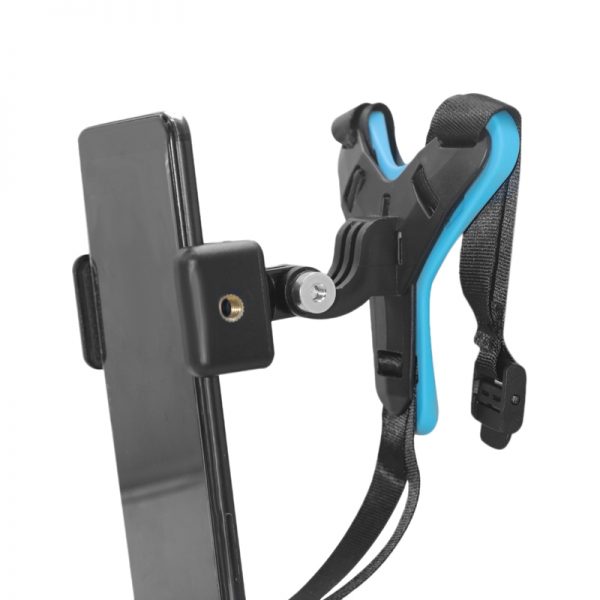 Helmet Chin Mount Holder with Phone Stand and Remote Ski / Motorcycle Helmet Stand for Action Camera and Phone