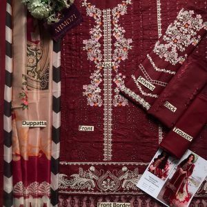 Elaaf Heavy Embroidered Lawn Suit with Chikenkari Work