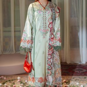 JADE Lawn Cotton Suit with Silk Dupatta (Chikan Kari)