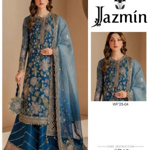 Premium Semi-Pure Chiffon Embroidered Suit