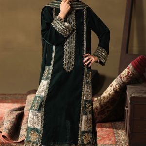 Heavy Embroidered Velvet Front with Heavy Adda Work Suit