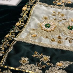 Front Fully Embroidered With Heavy Hand Embelishments And Sequins Work Suit