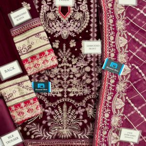 Alternative view of VELVET Fully Heavy Embroidered Spengle Work Suit