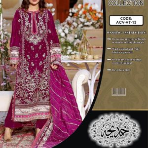 VELVET Fully Heavy Embroidered Spengle Work Suit