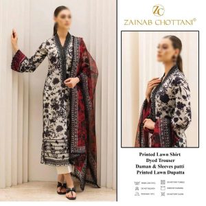 Zainab Chottani Lawn Collection Unstitched 3 Piece Suit